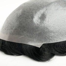 #1B Natural Black Skin Base Hair System