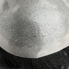 #1 Jet Black Skin Base Hair System