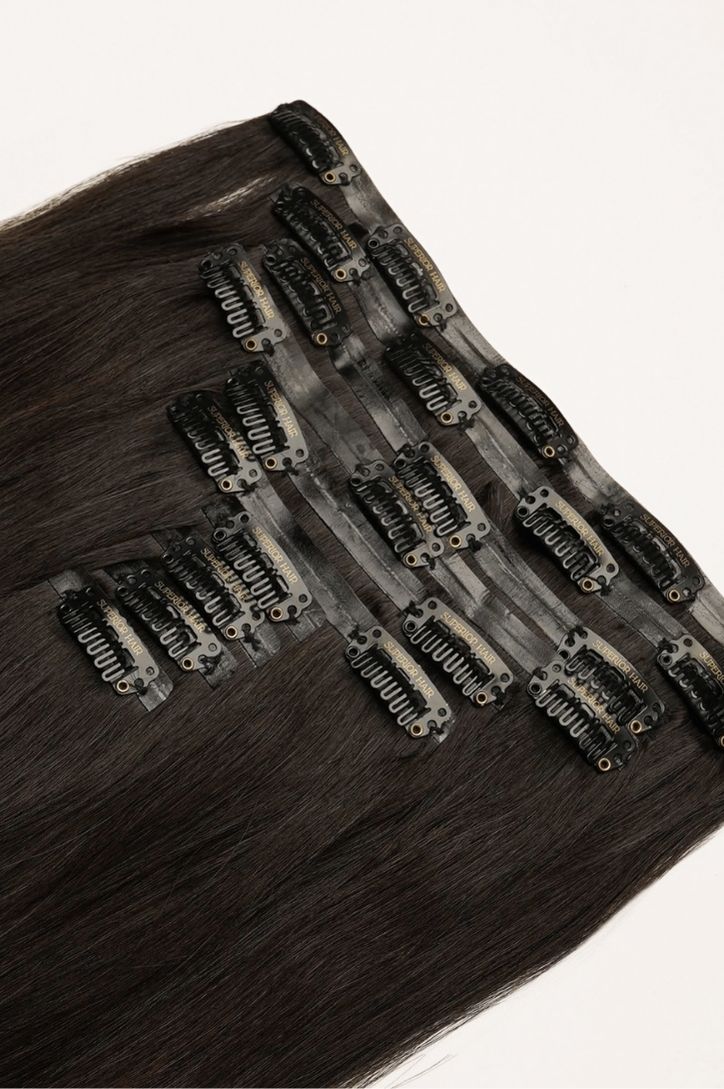 #Off Black Balayage Seamless Clip In Extensions
