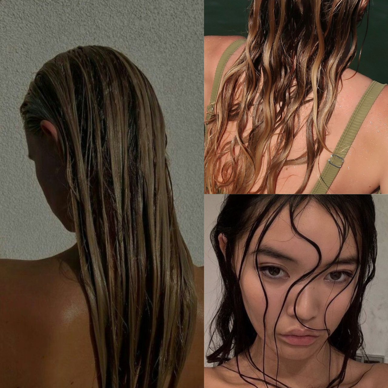Women with wet hair