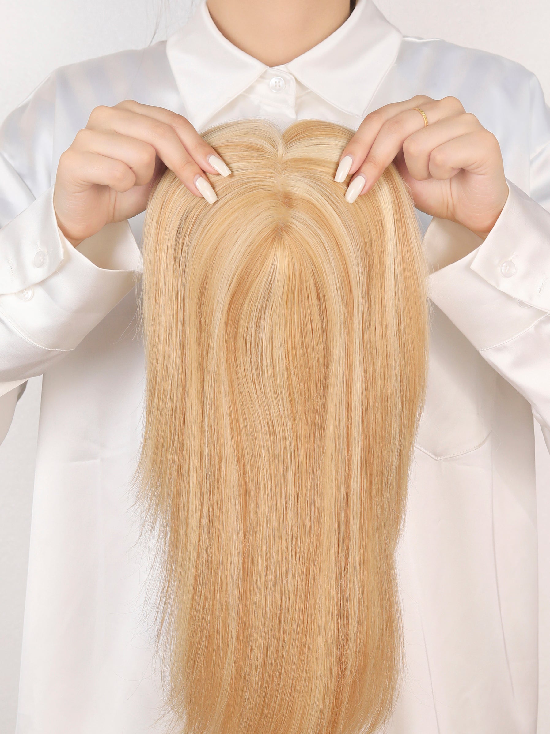 #16/22 Caramel Blonde HL Topper With Invisible Wire