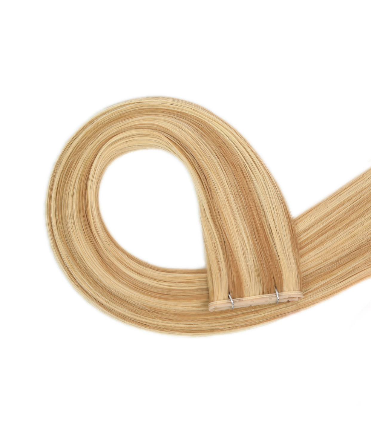 #16/22 Caramel Light Blonde Mix Butterfly Weft™ Hair Extensions