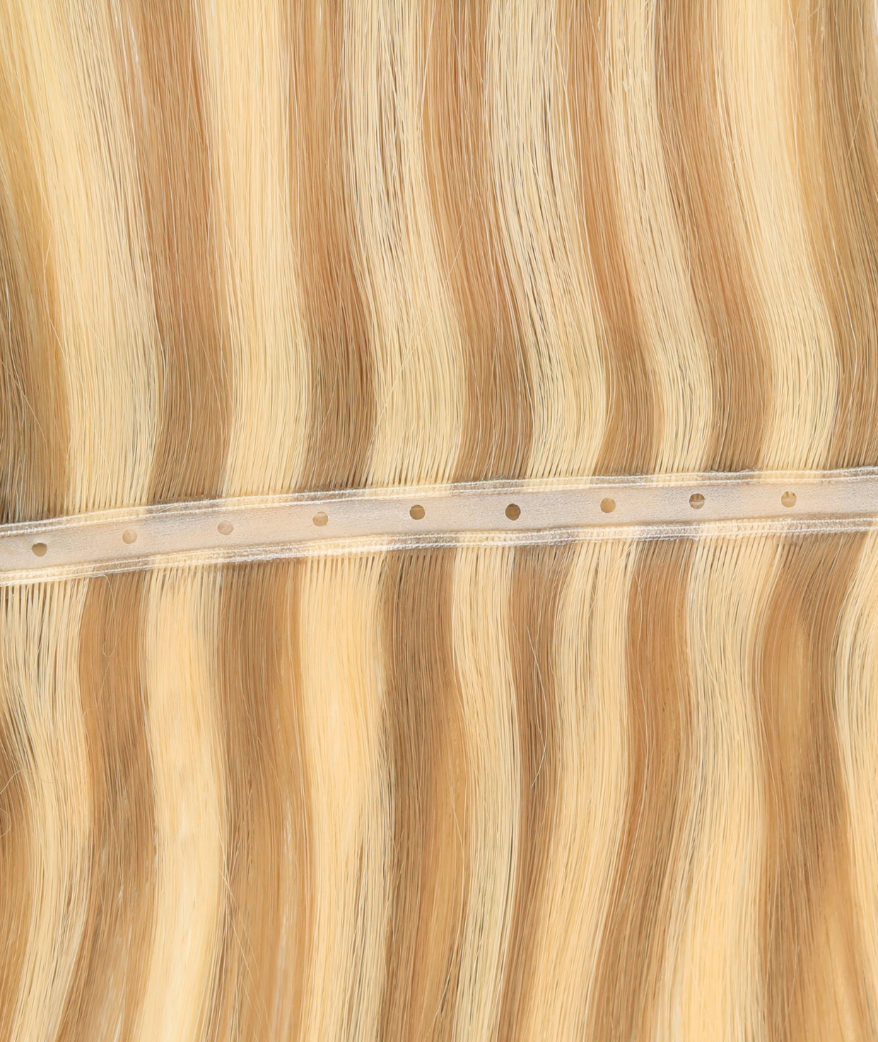 #16/22 Caramel Light Blonde Mix Butterfly Weft™ Hair Extensions