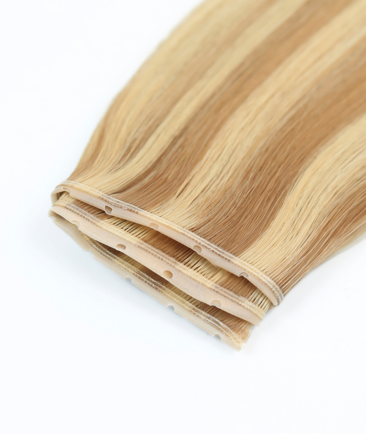 #16/22 Caramel Light Blonde Mix Butterfly Weft™ Hair Extensions