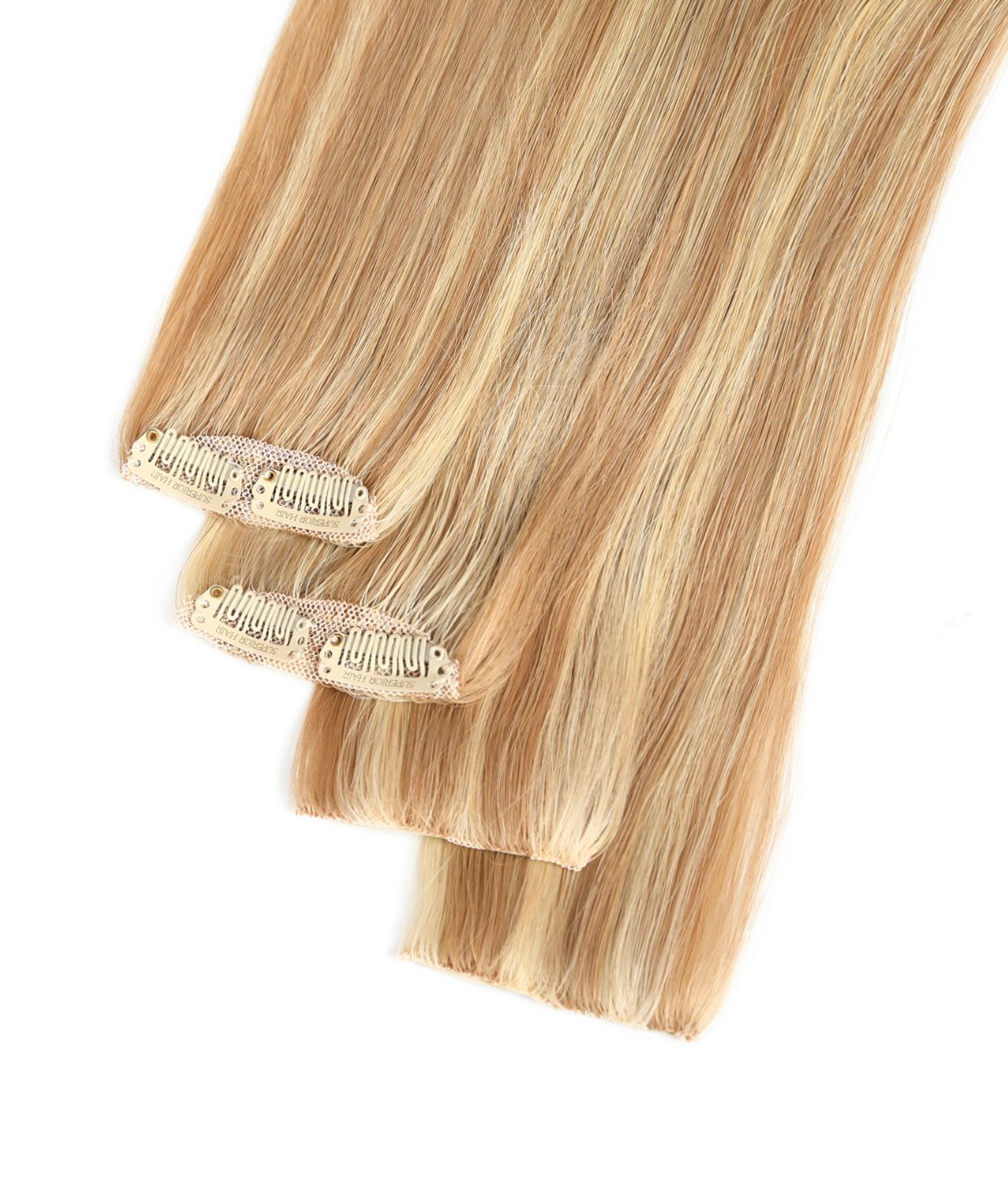 #16/22 Caramel Blonde Highlights Scalp Hair Fill Ins