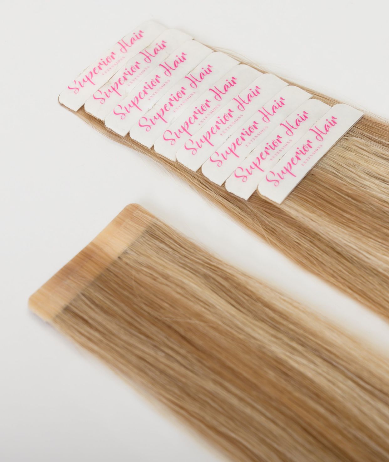 #16/22 Caramel Light Blonde Mix Ultra Seamless Tape In Extensions