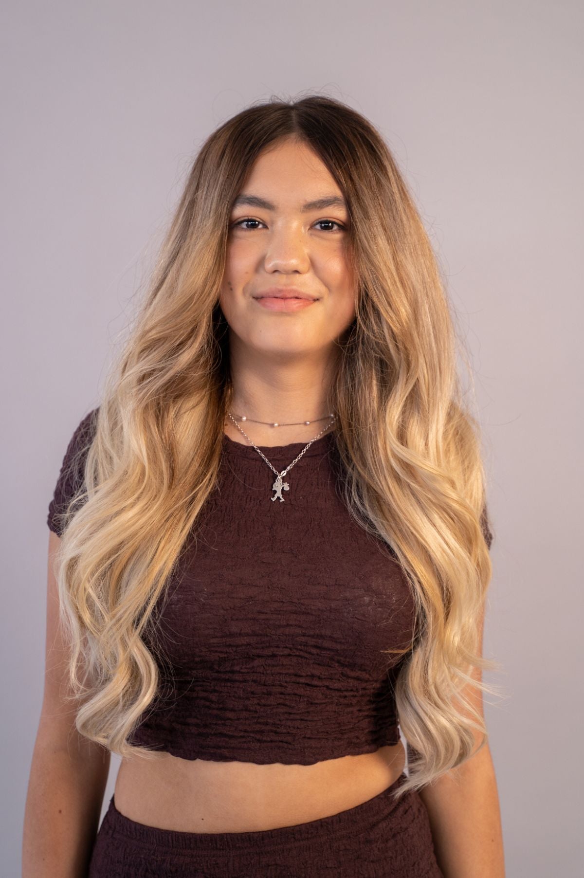 #Iced Coffee Balayage Classic Halo Hair Extensions