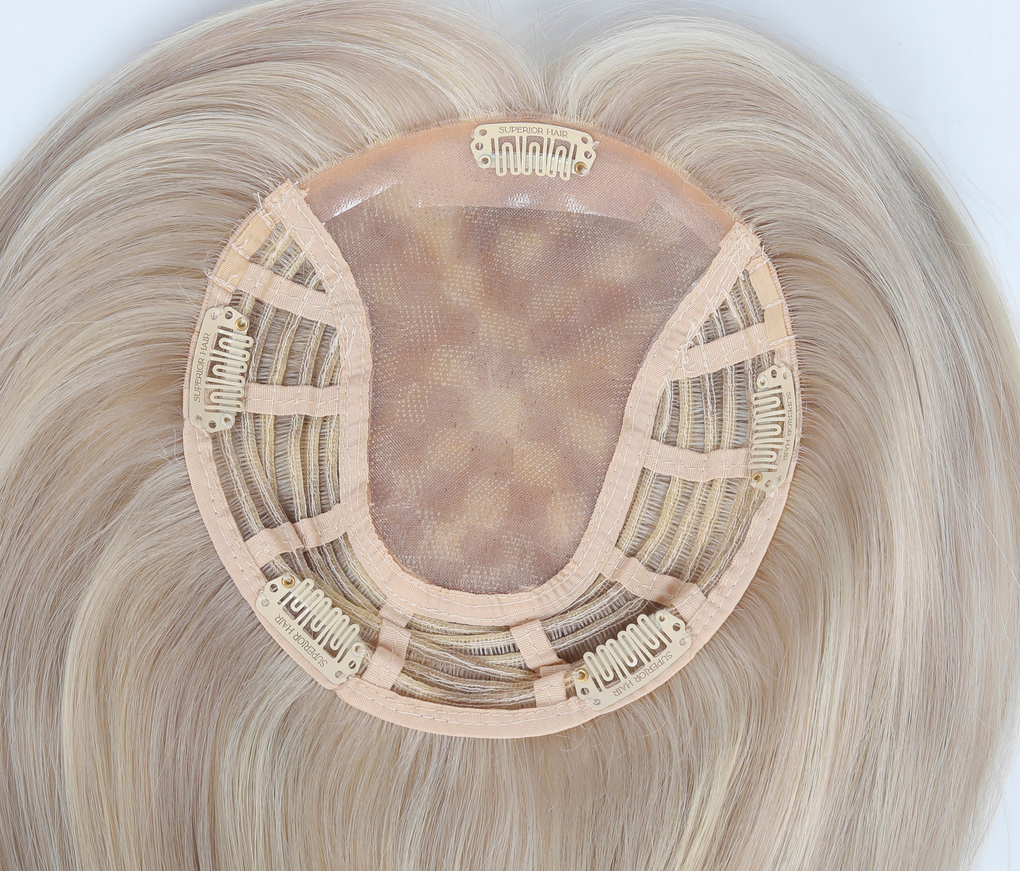#18/60 Pearl Ash Blonde HL Topper With Invisible Wire