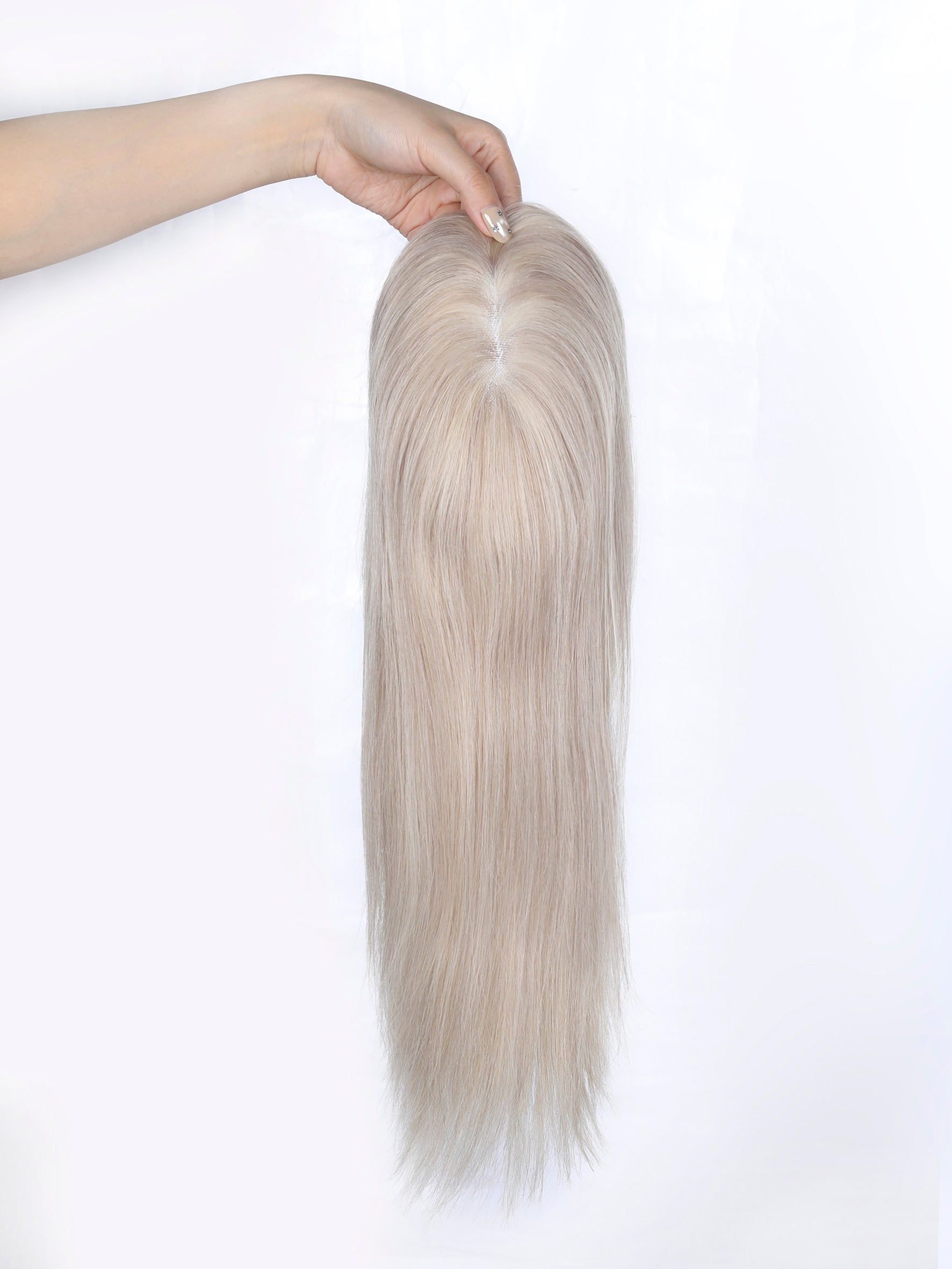 #18/60 Pearl Ash Blonde HL Topper With Invisible Wire