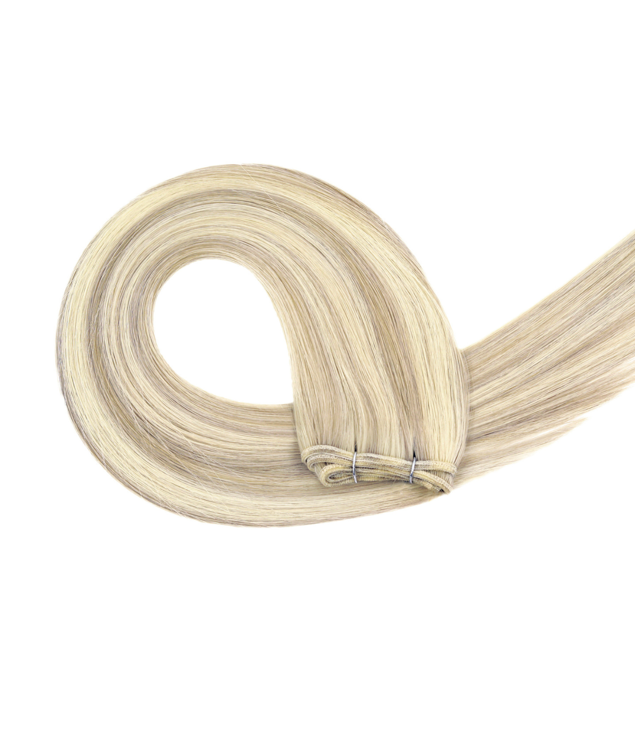 #18/60 Pearl Ash Blonde Highlights Traditional Weft Hair Extensions