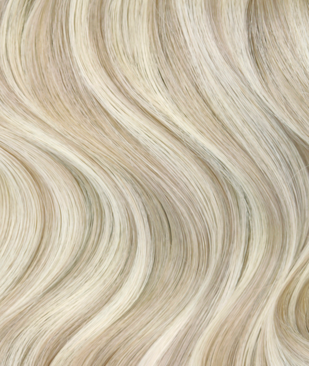#18/60 Pearl Ash Blonde Highlights Seamless Clip In Hair Extensions