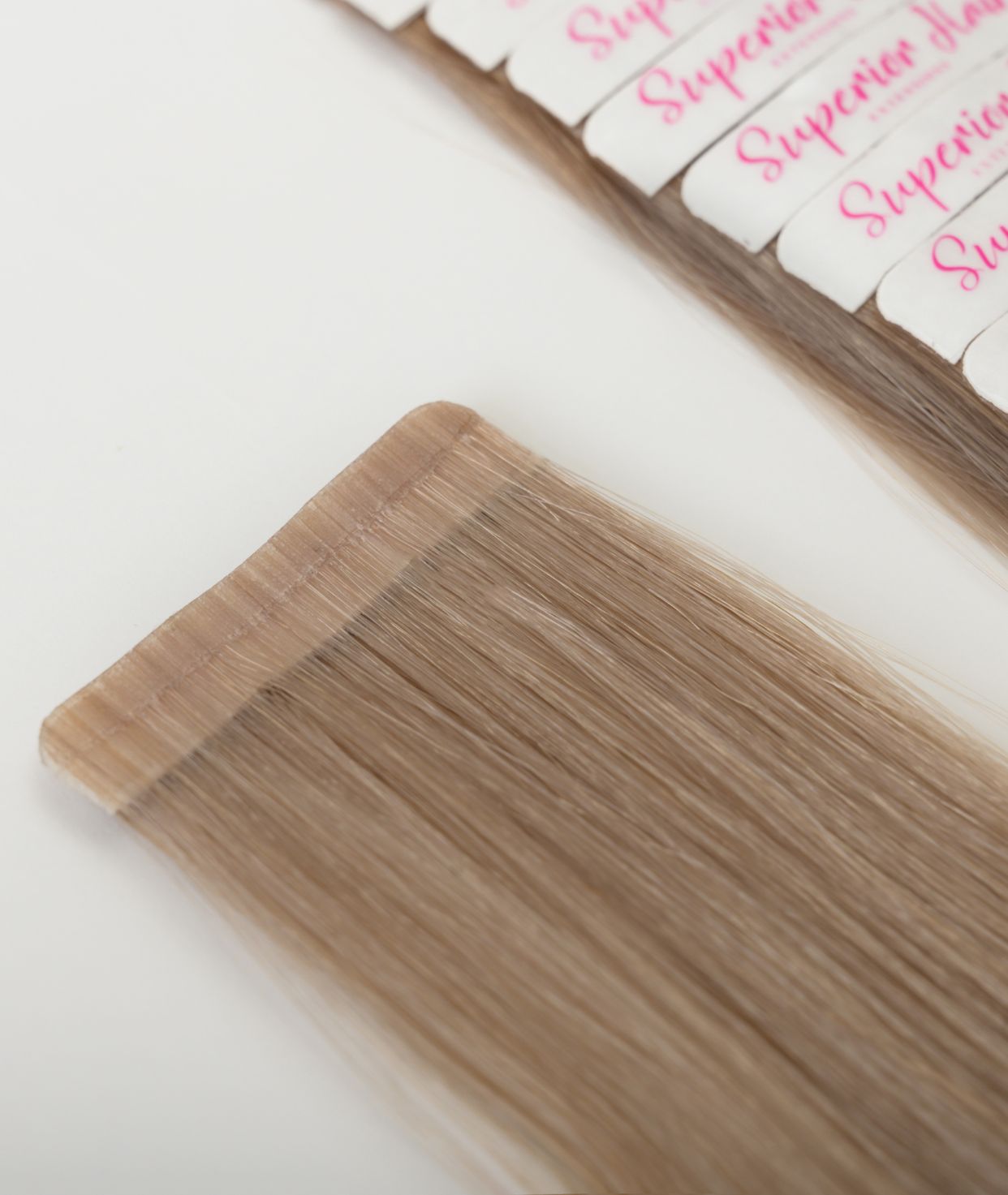 #18 Dark Ash Blonde Ultra Seamless Tape In Hair Extensions