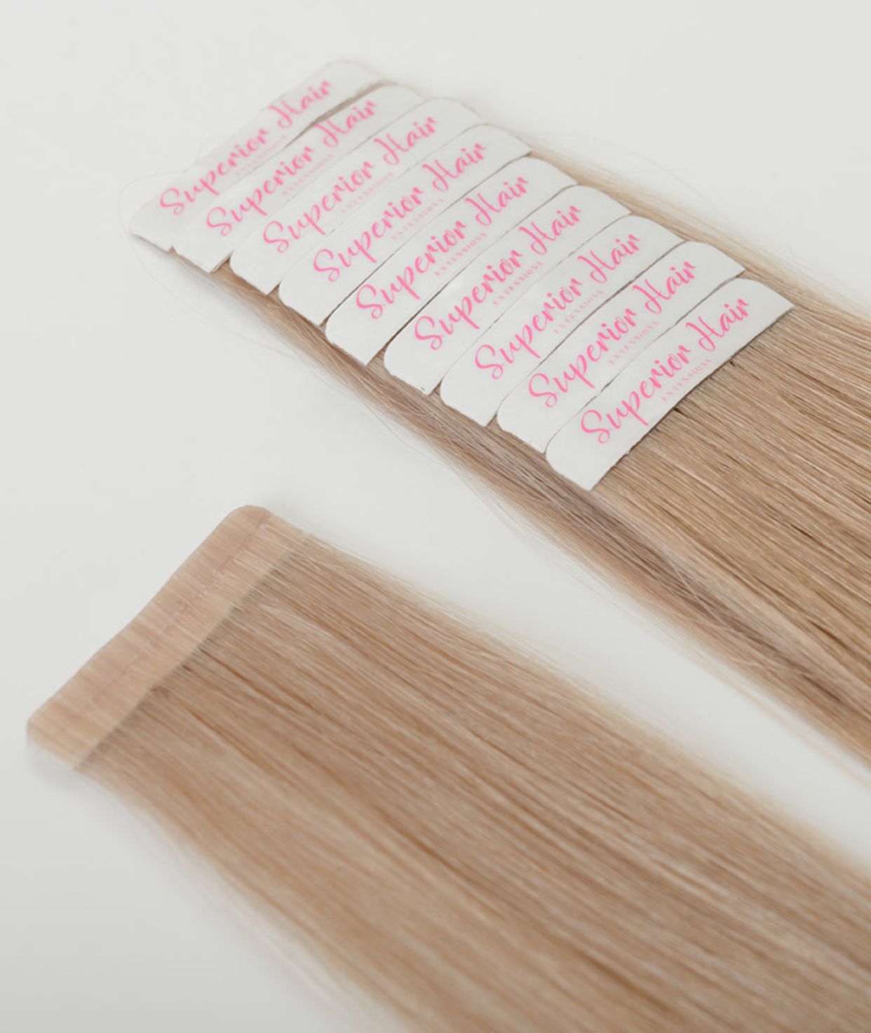 #18 Dark Ash Blonde Ultra Seamless Tape In Hair Extensions