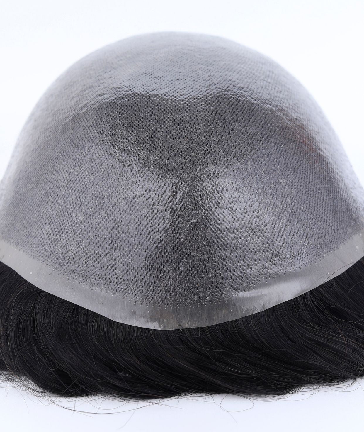 #1A Ash Black Skin Base Hair System