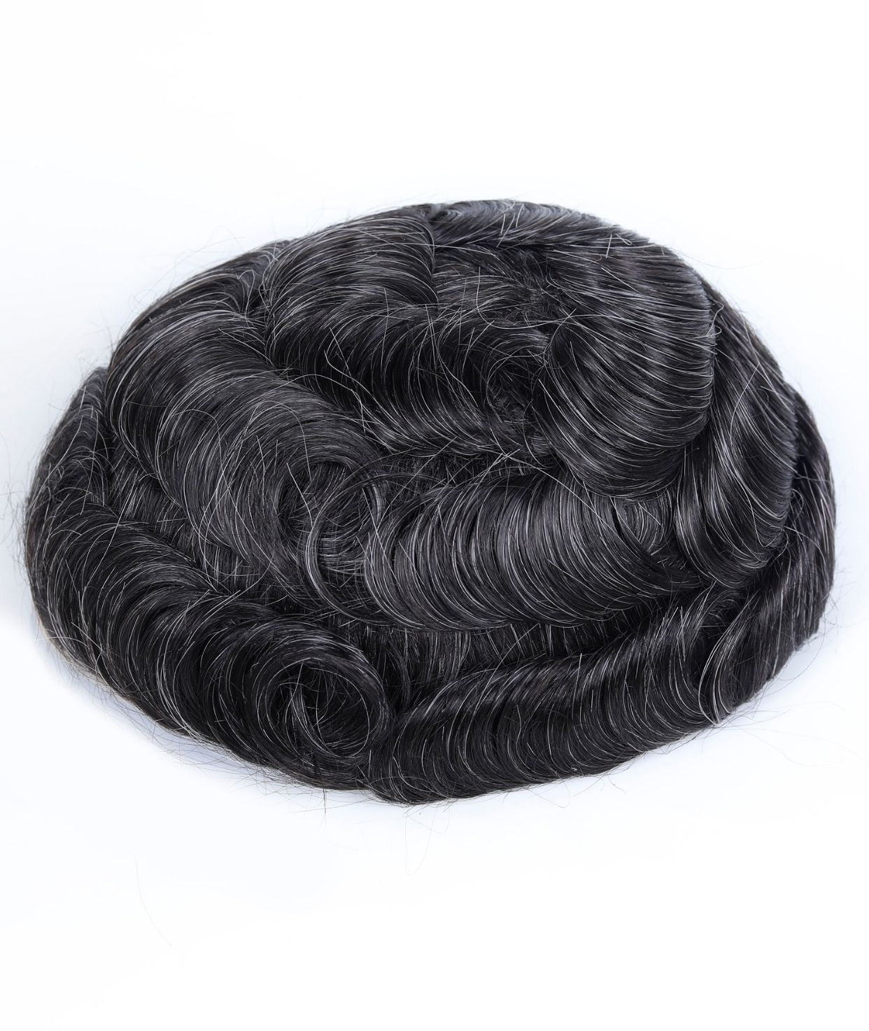 #1B Natural Black Skin Base Hair System