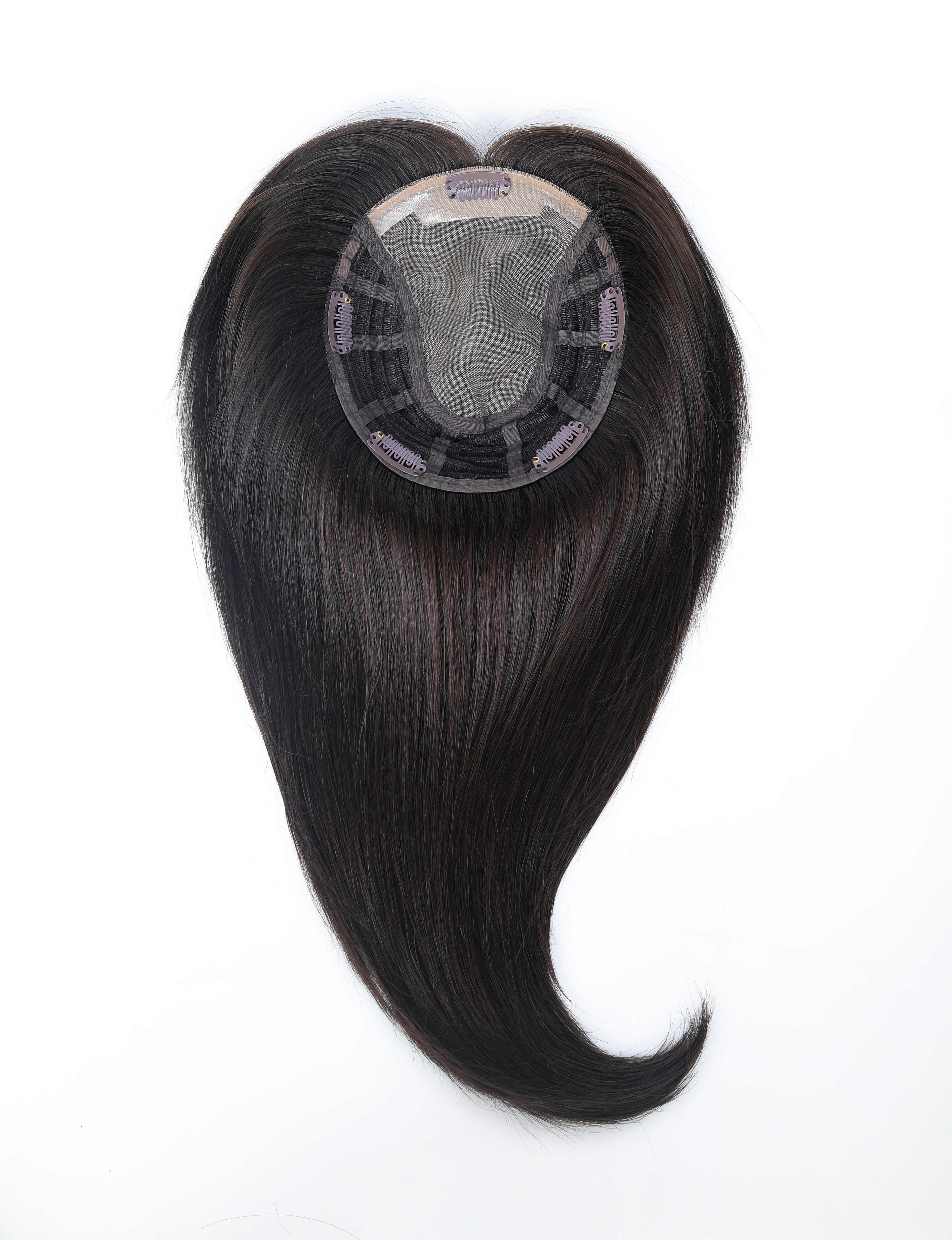 #1BL Darkest Brown Topper With Invisible Wire