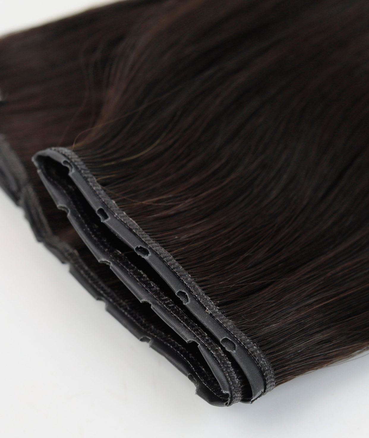 #1BL Darkest Brown Butterfly Weft™ Hair Extensions
