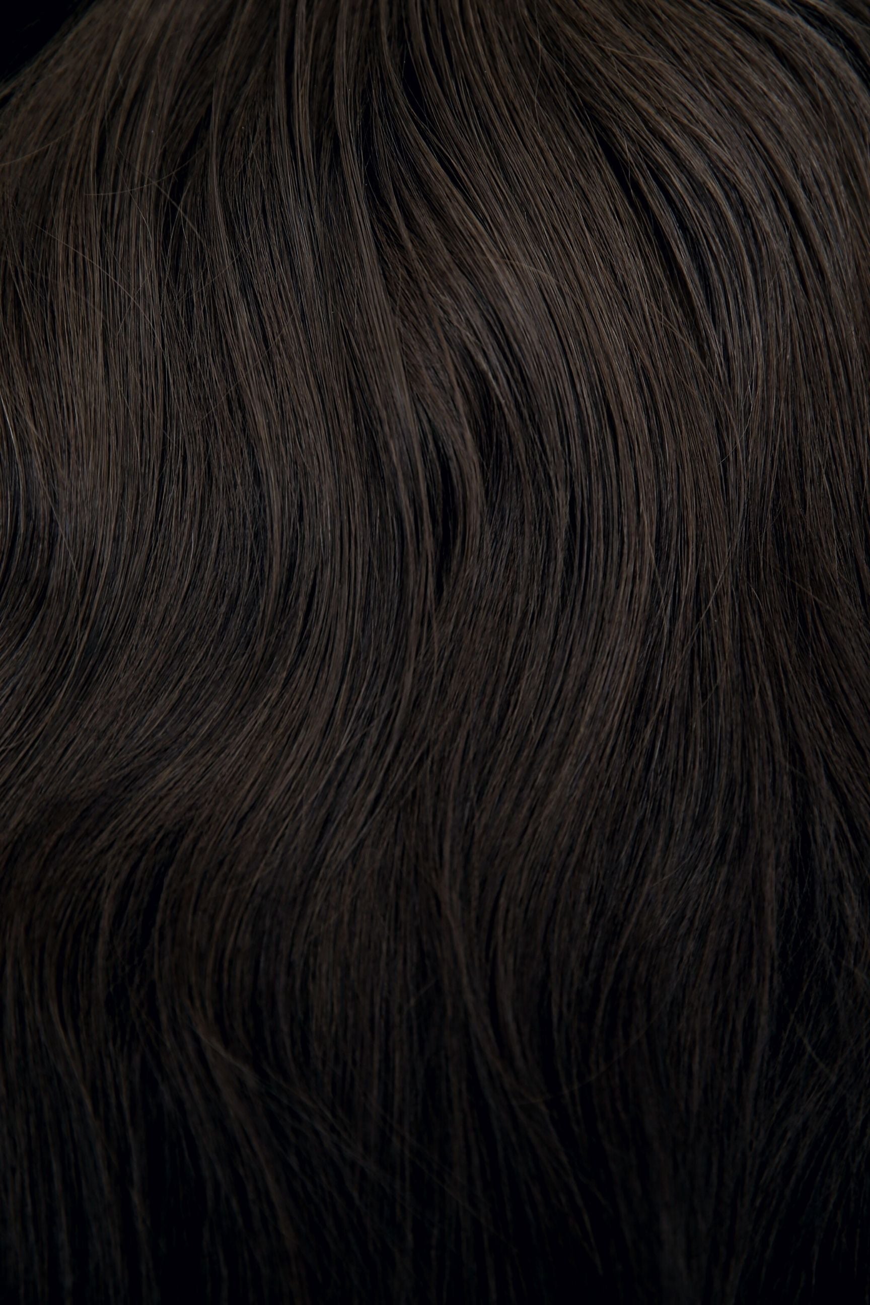 #1BL Darkest Brown Mono Top Human Hair Wig