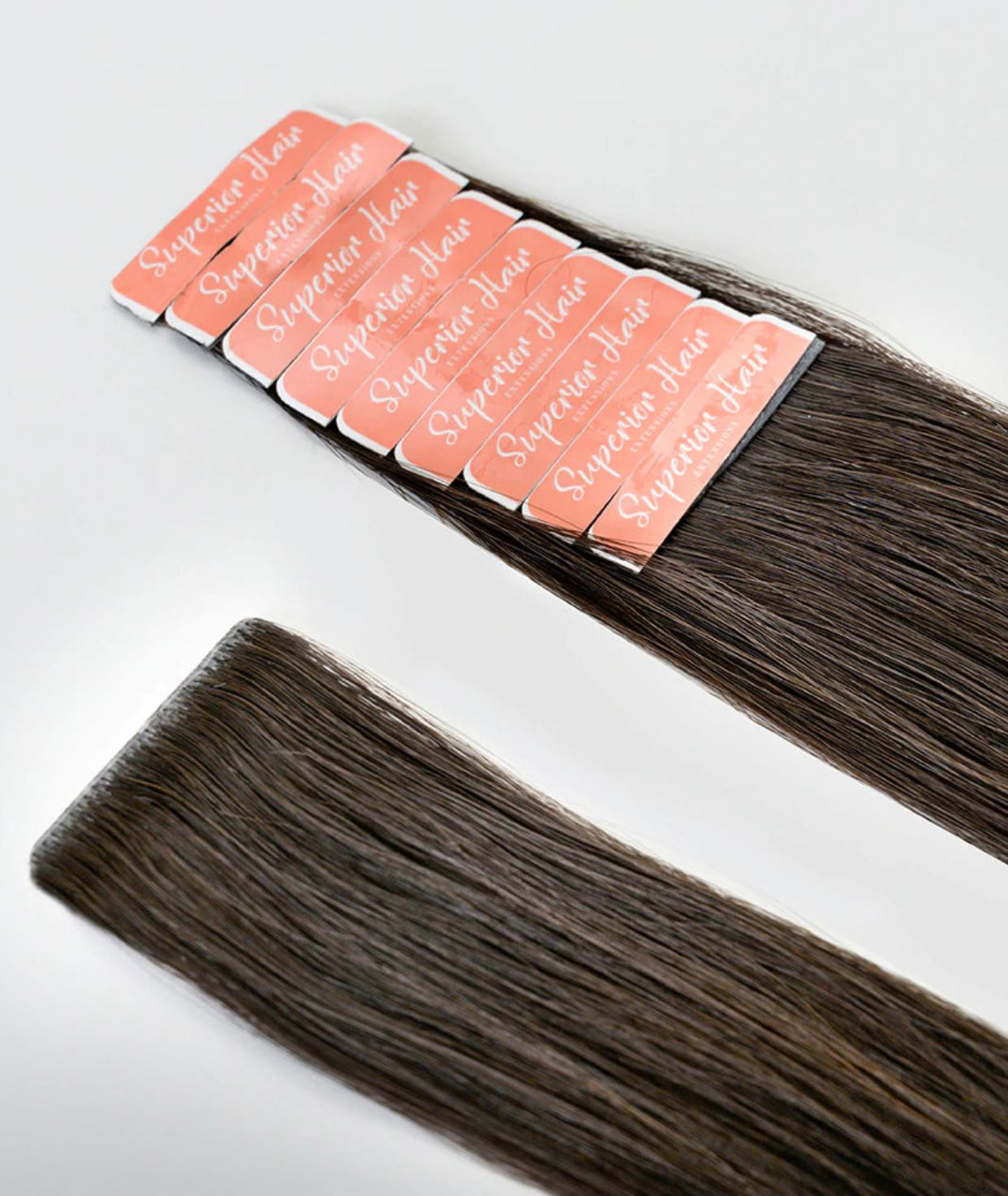 #1BL Darkest Brown Invisi Tape Hair Extensions