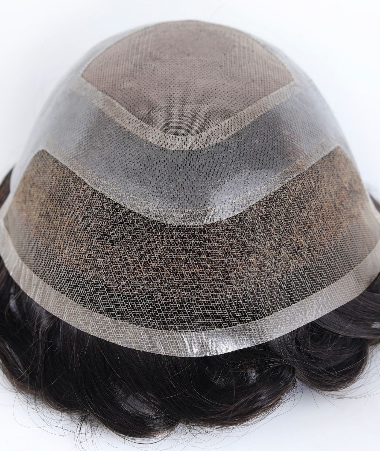 #1B Natural Black Skin Base Hair System