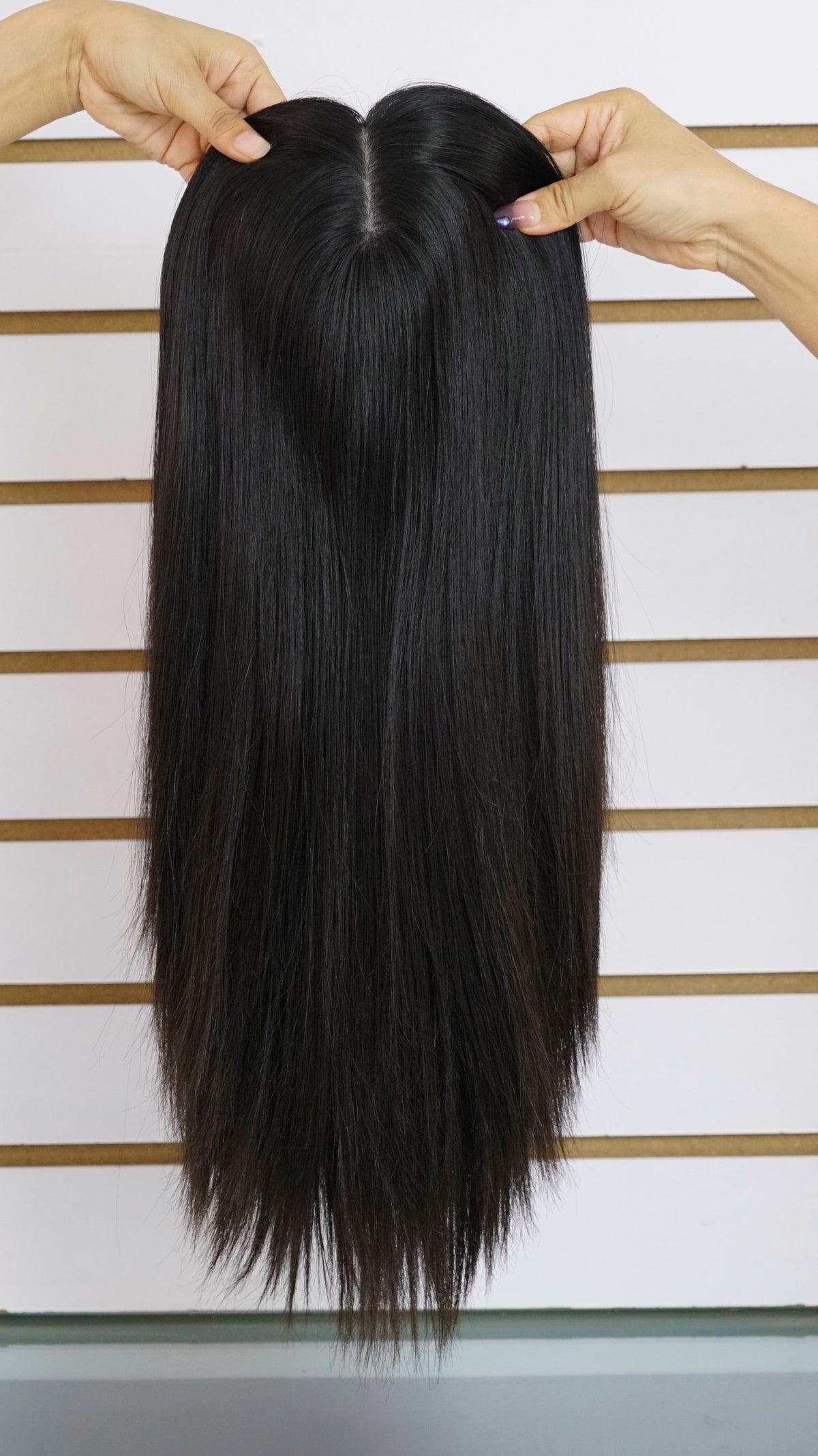 Hair Fixture #1B Off Black Woman's Injection Human Hair Topper – NZ Superior Hair