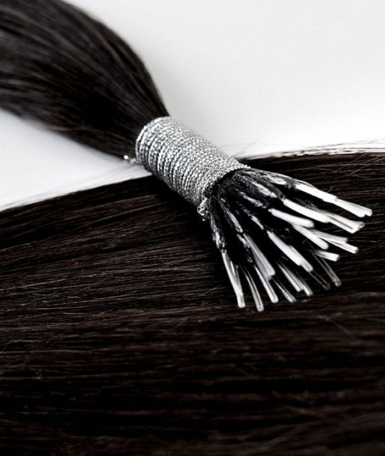 #1 Jet Black Nano Tip Hair Extensions