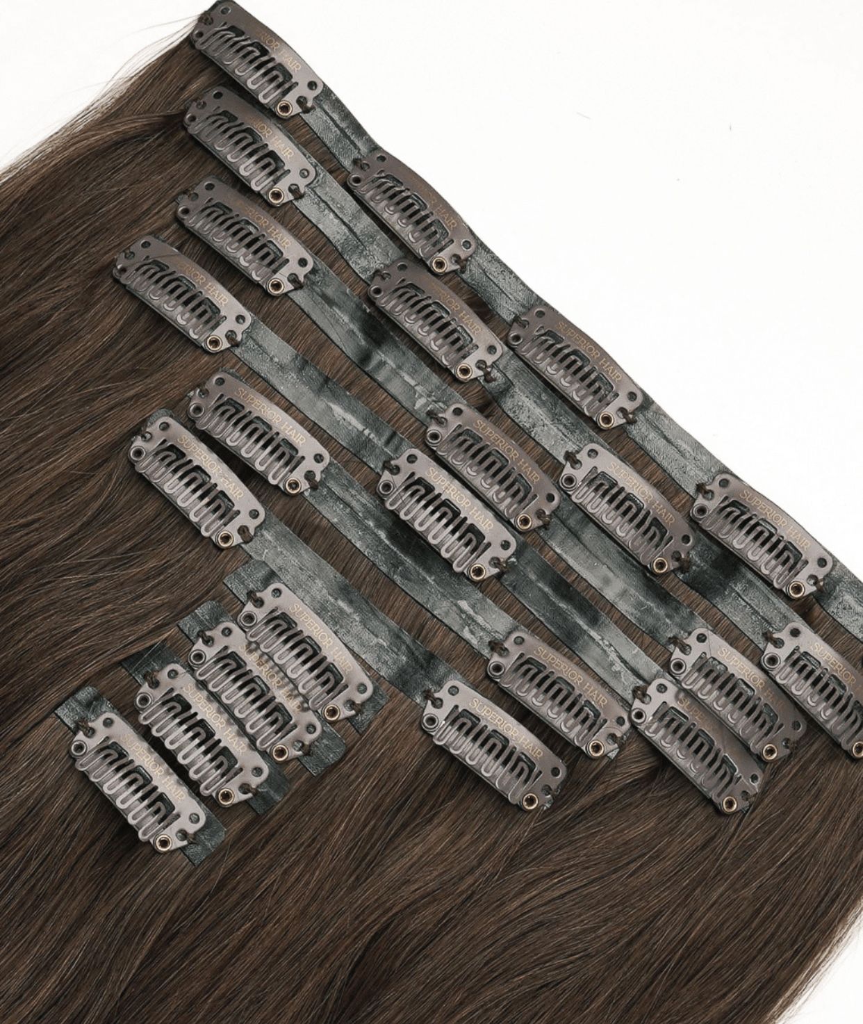 #2 Dark Brown Seamless Clip In Extensions