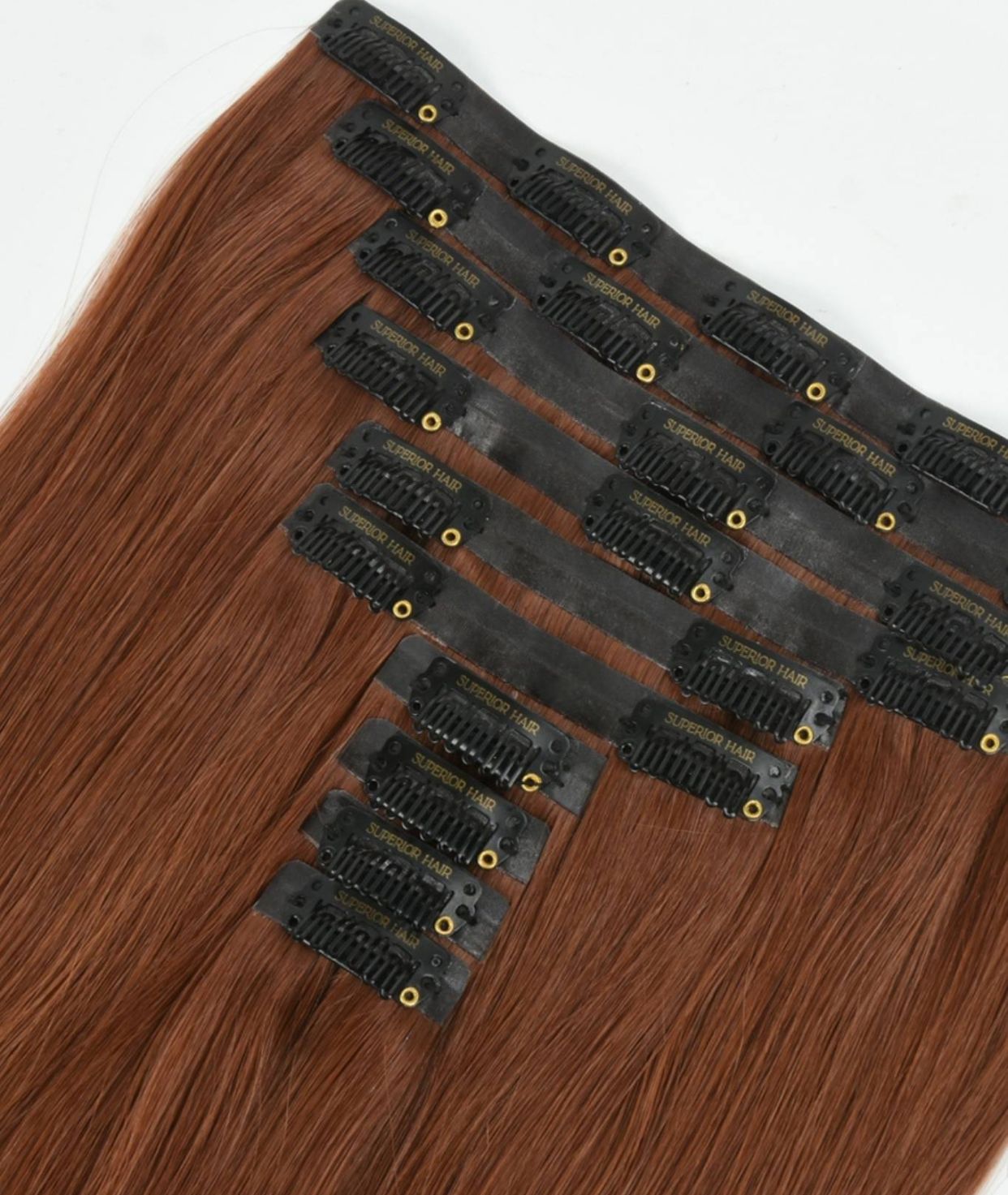 #33 Auburn Seamless Clip In Extensions