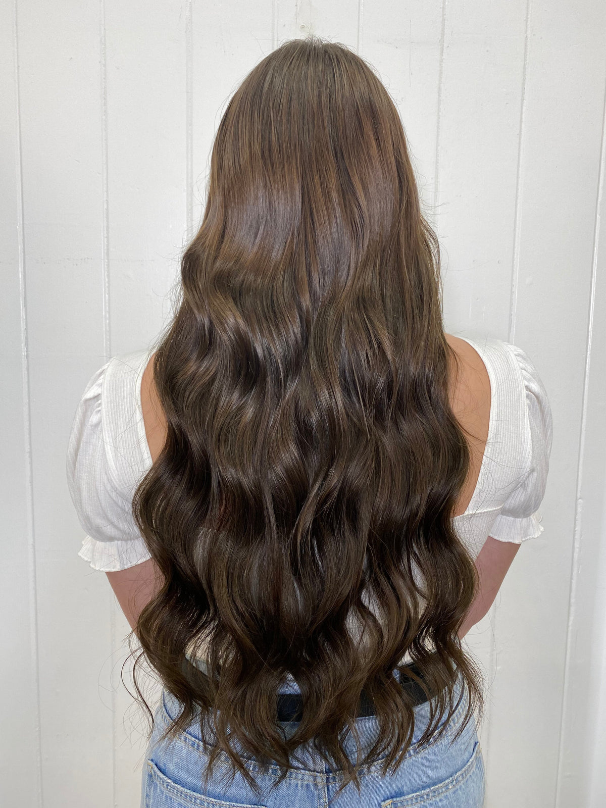 #4A Medium Ash Brown Nano Tip Hair Extensions