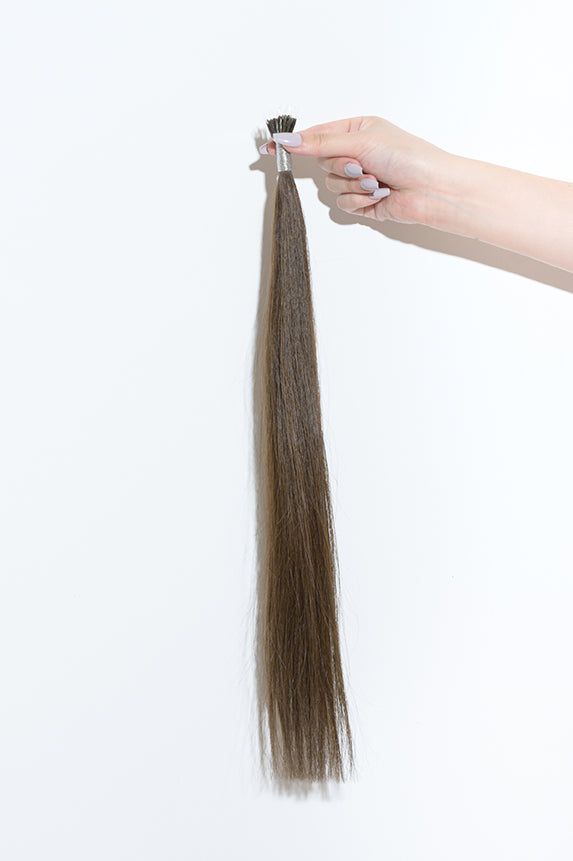 #4A Medium Ash Brown Nano Tip Hair Extensions