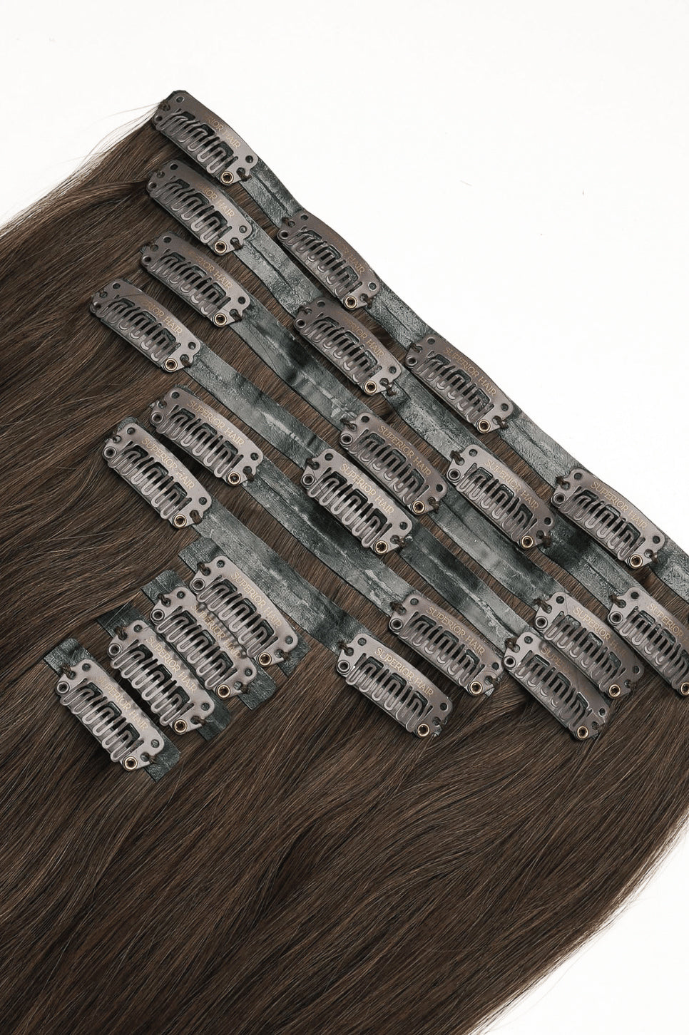 #4 Chocolate Brown Seamless Clip In Extensions — Value Grade