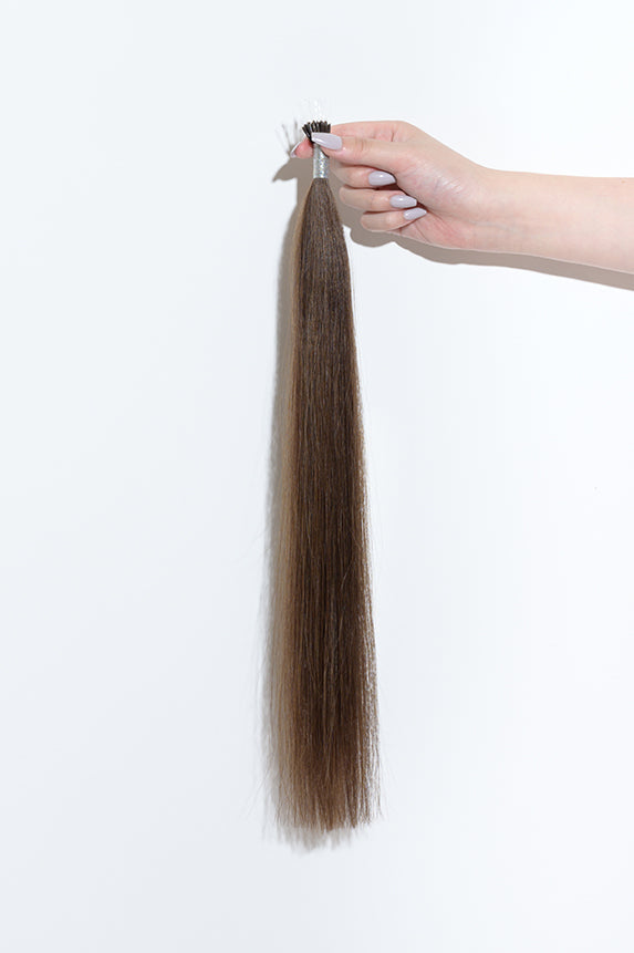 #4 Chocolate Brown Nano Tip Hair Extensions