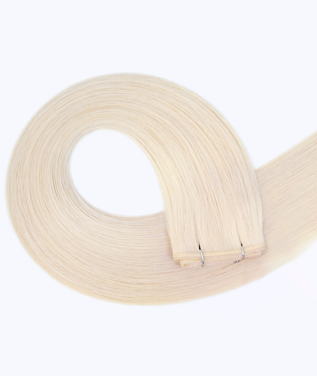 #60 Whitest Ash Blonde Butterfly Weft™ Hair Extensions