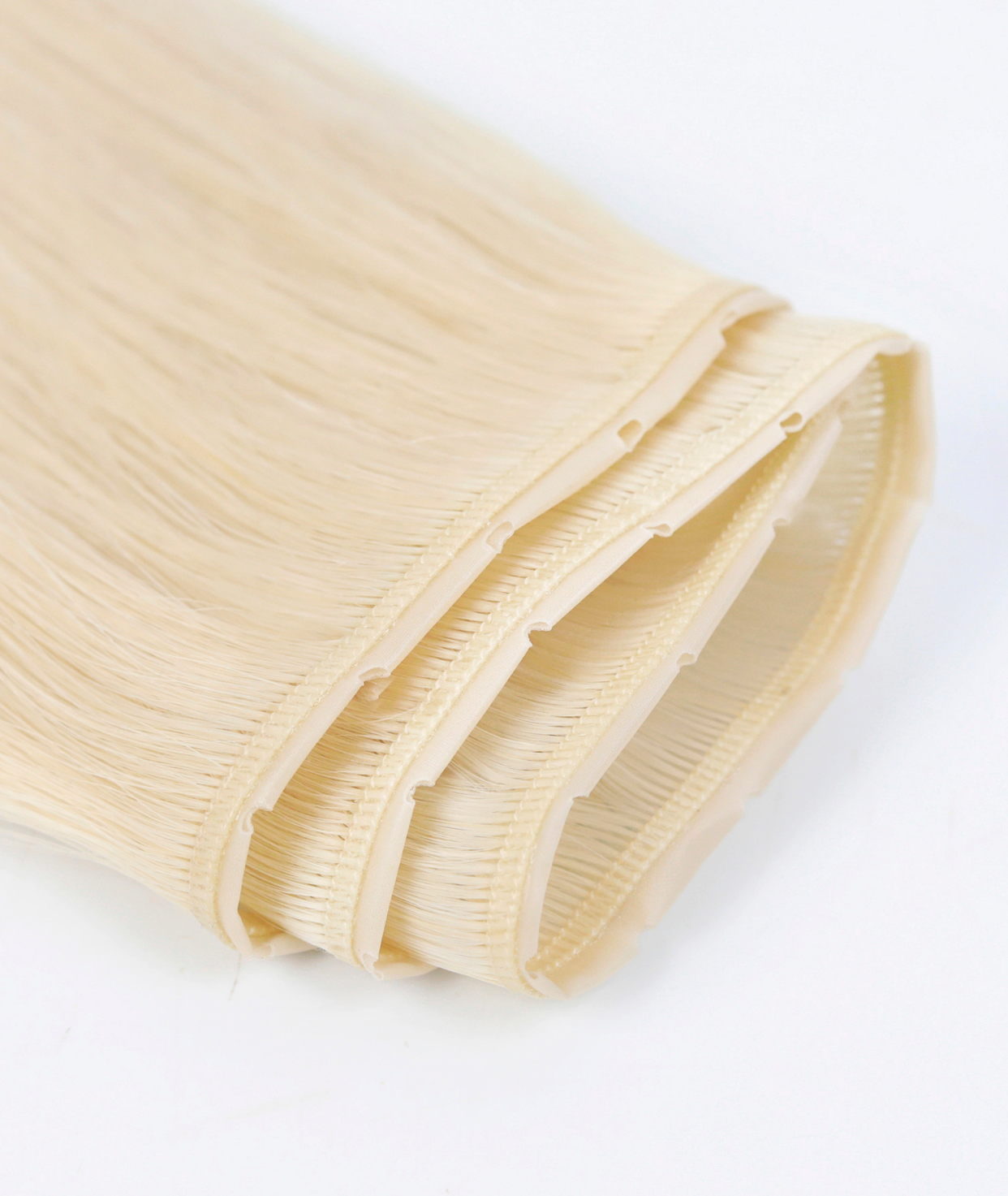 #60 Whitest Ash Blonde Butterfly Weft™ Hair Extensions