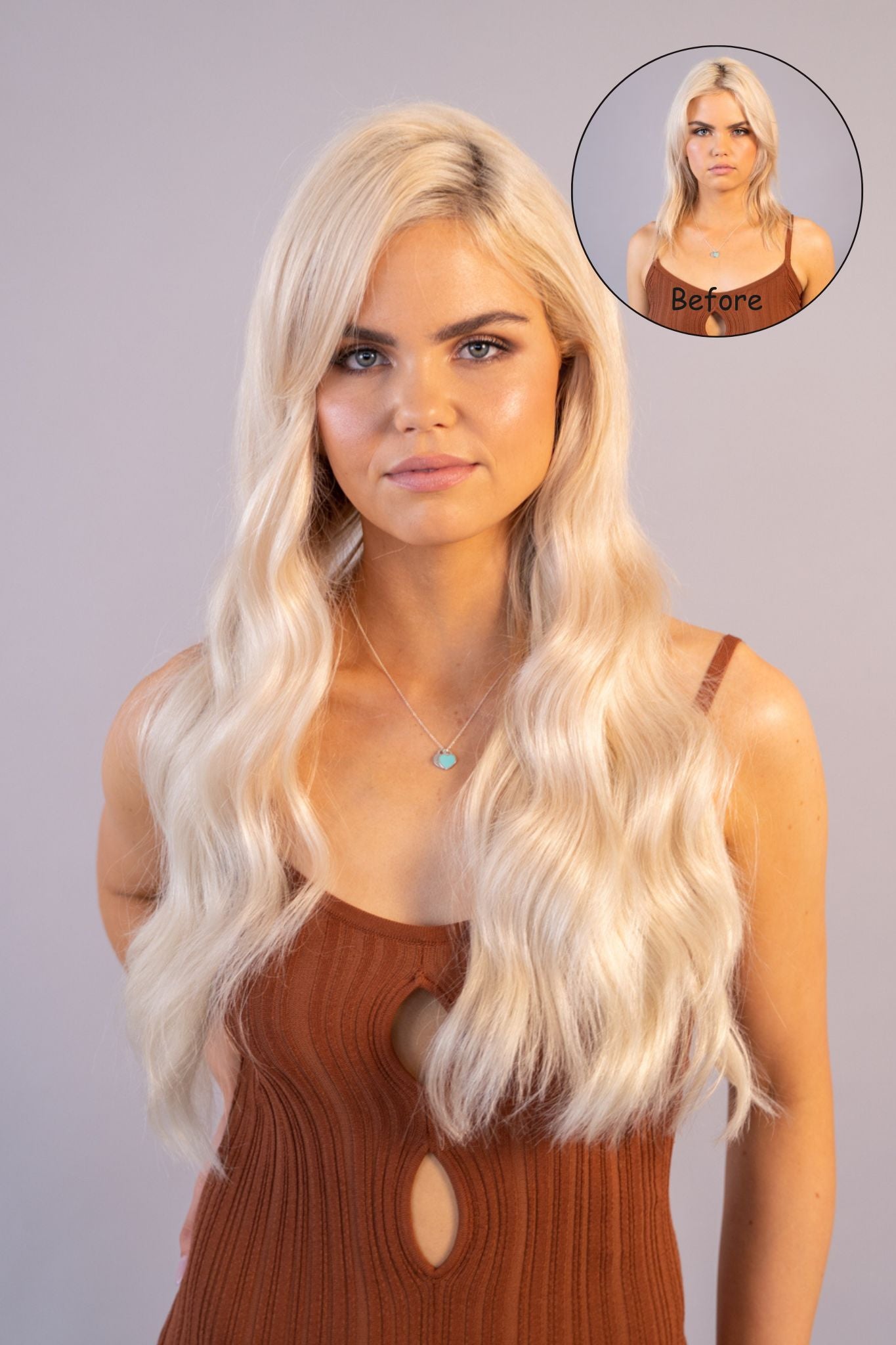 #60 Whitest Ash Blonde Genius Weft Extensions
