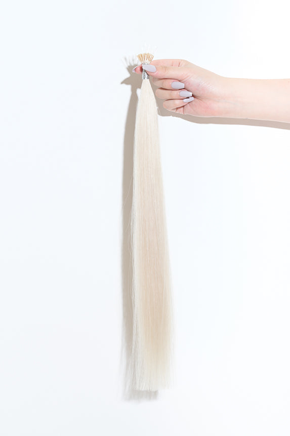 #60 Whitest Ash Blonde Nano Tip Hair Extensions