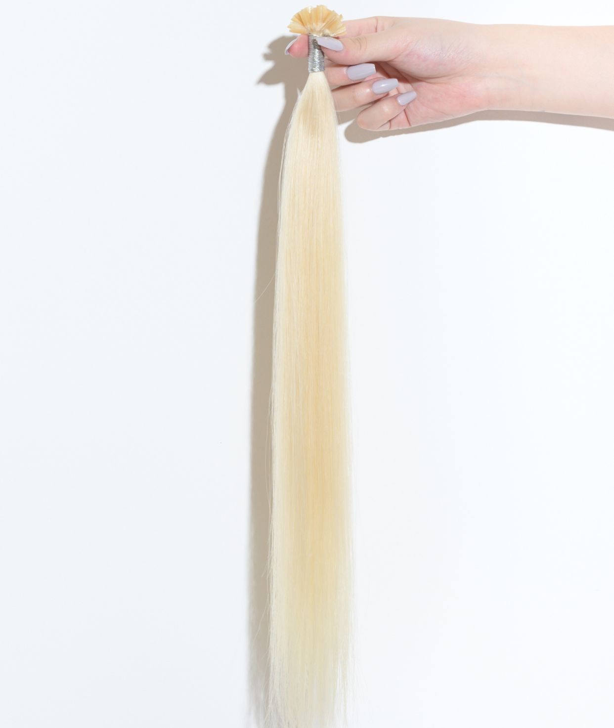 #613 Platinum Blonde Pre Bonded U Tip Hair Extensions