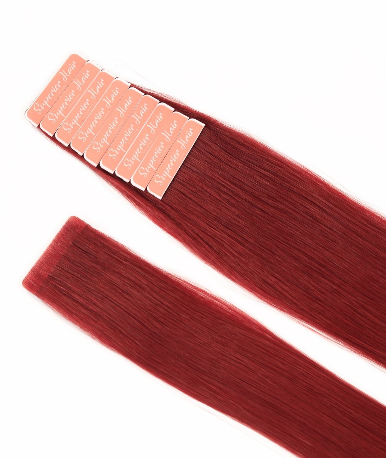#6R Red Invisi Tape Hair Extensions