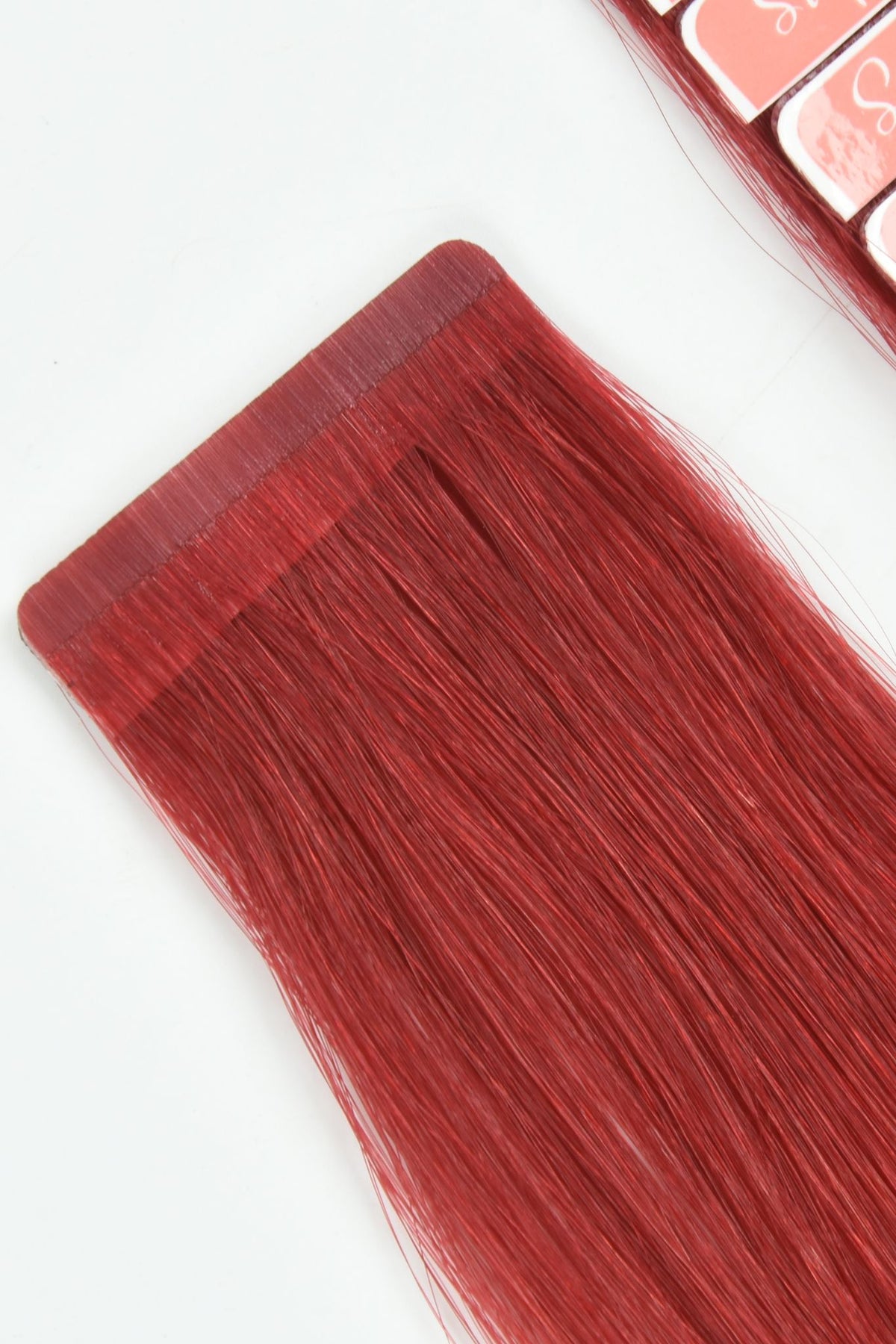 #6R Red Ultra Seamless Tape In Extensions