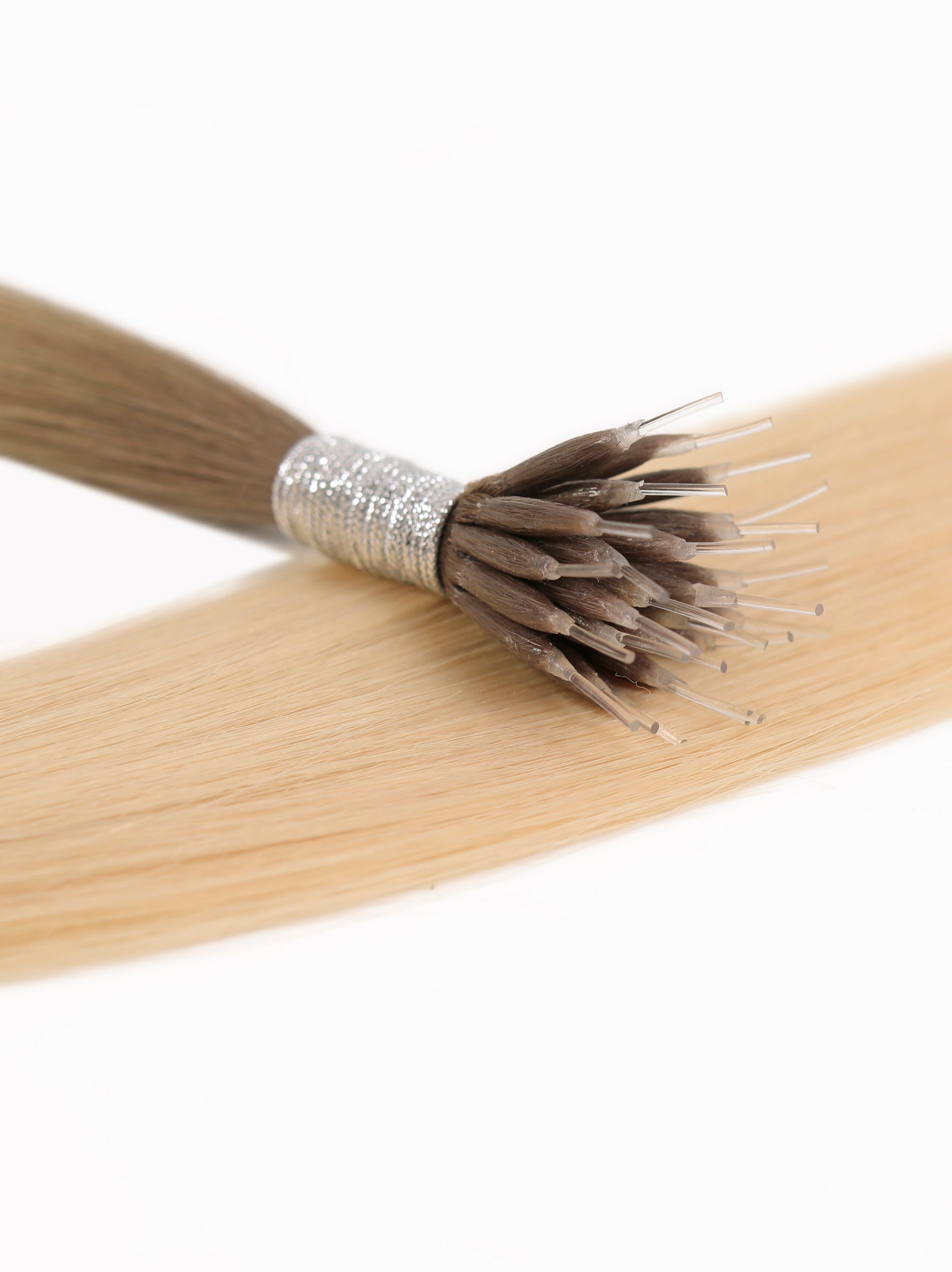 #Rooted Hollywood Blonde Nano Tip Hair Extensions