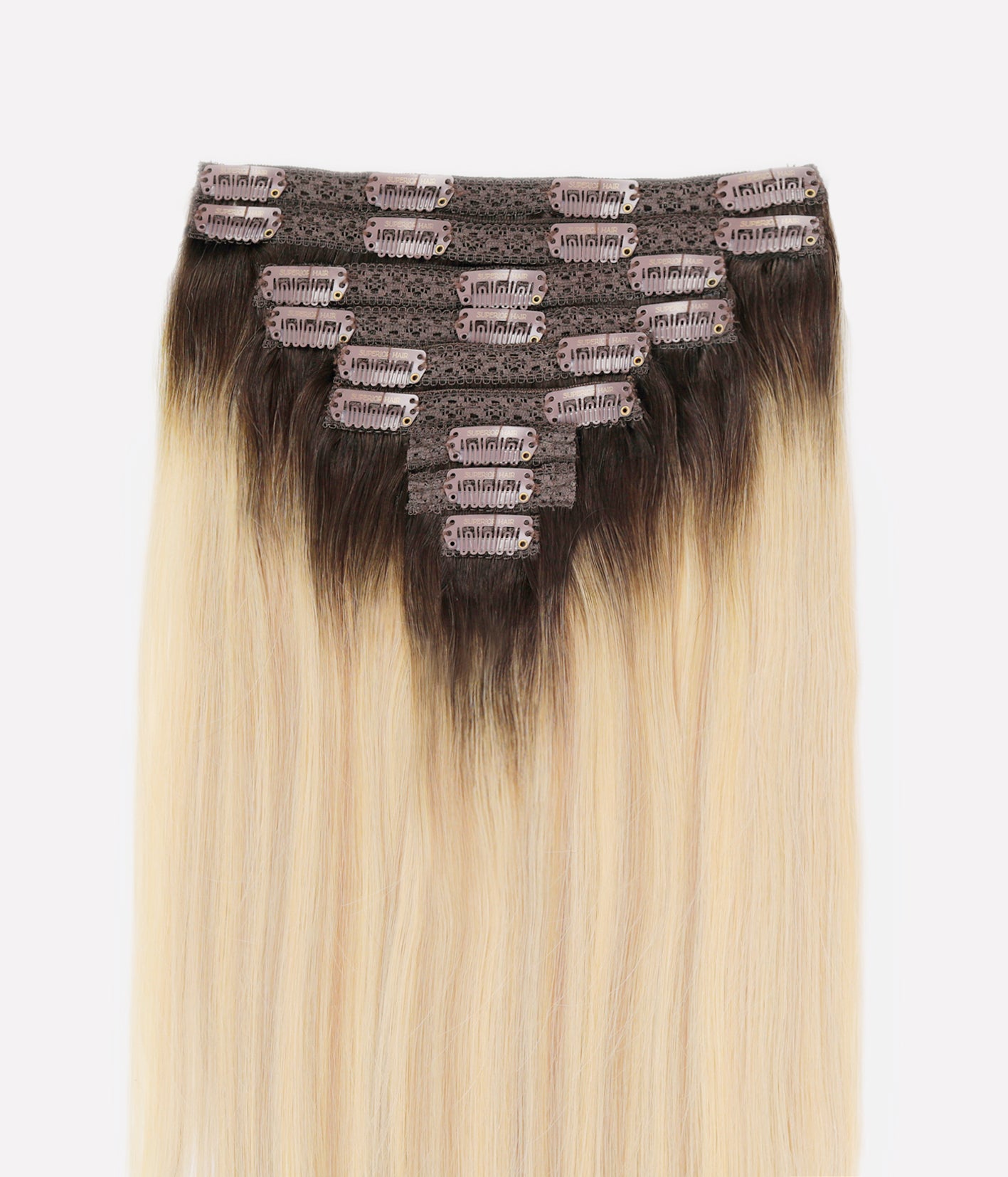 #Iced Coffee Balayage Classic Clip In Hair Extensions 9pcs