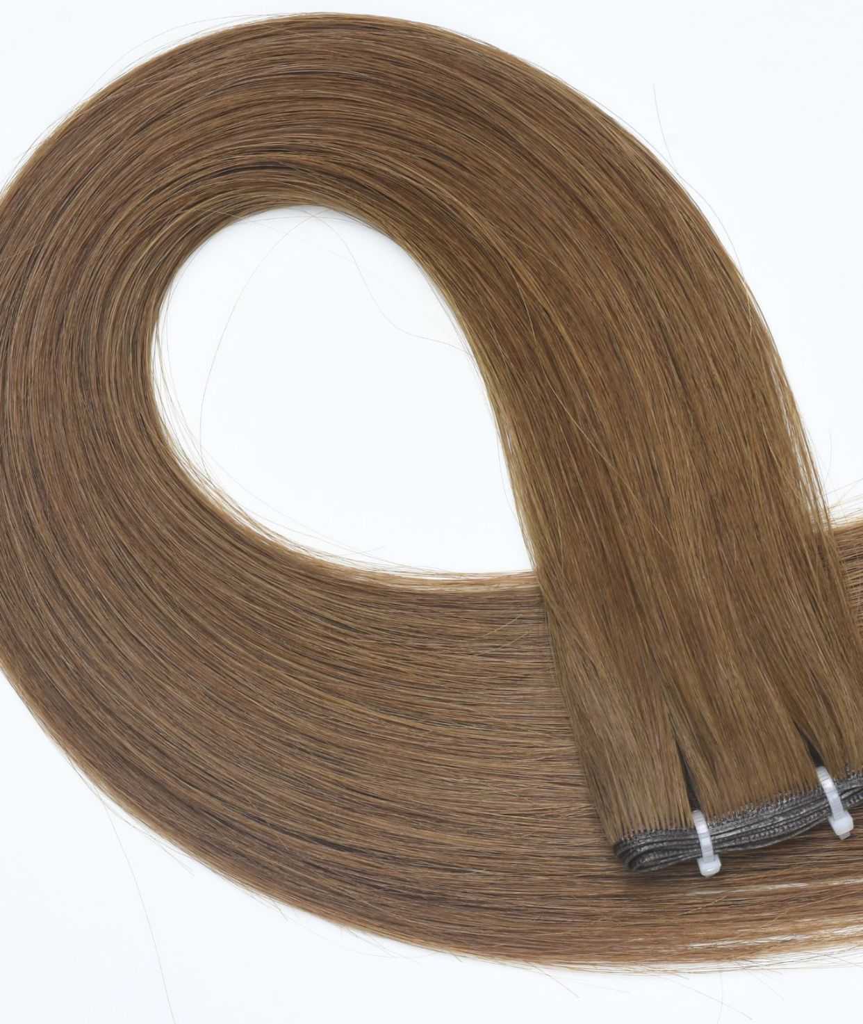 #8 Natural Light Brown Genius Weft Extensions