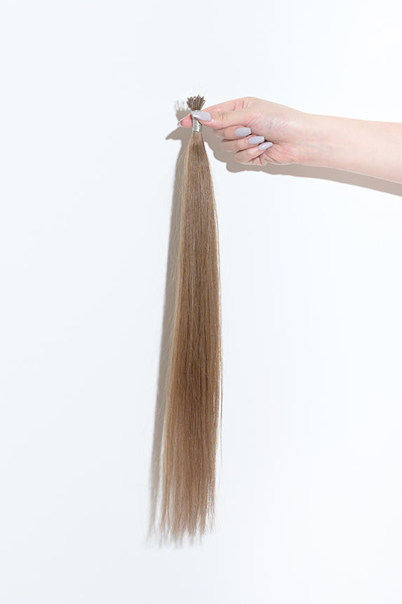 #8 Natural Light Brown Nano Tip Hair Extensions