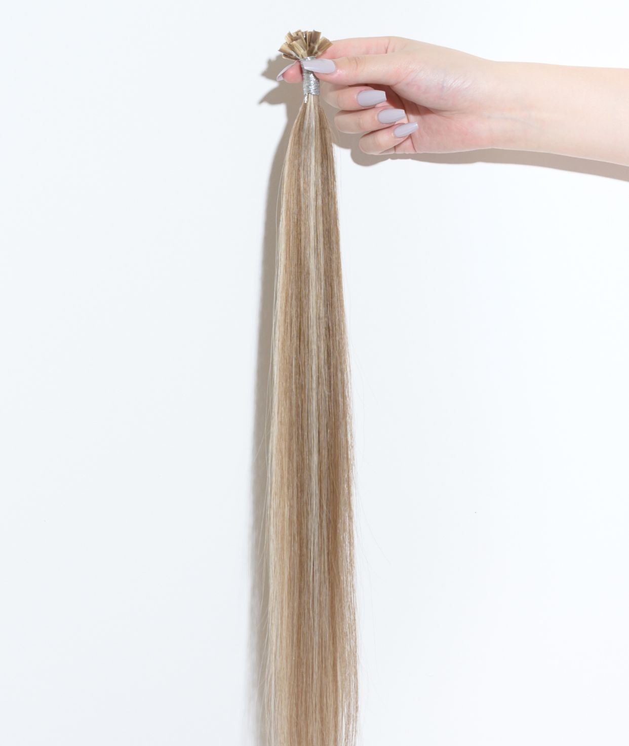 #Chestnut Brown Highlights Pre Bonded U Tip Hair Extensions