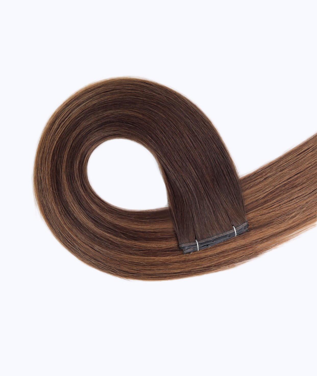 #Chocolate Brown Balayage Butterfly Weft™ Hair Extensions