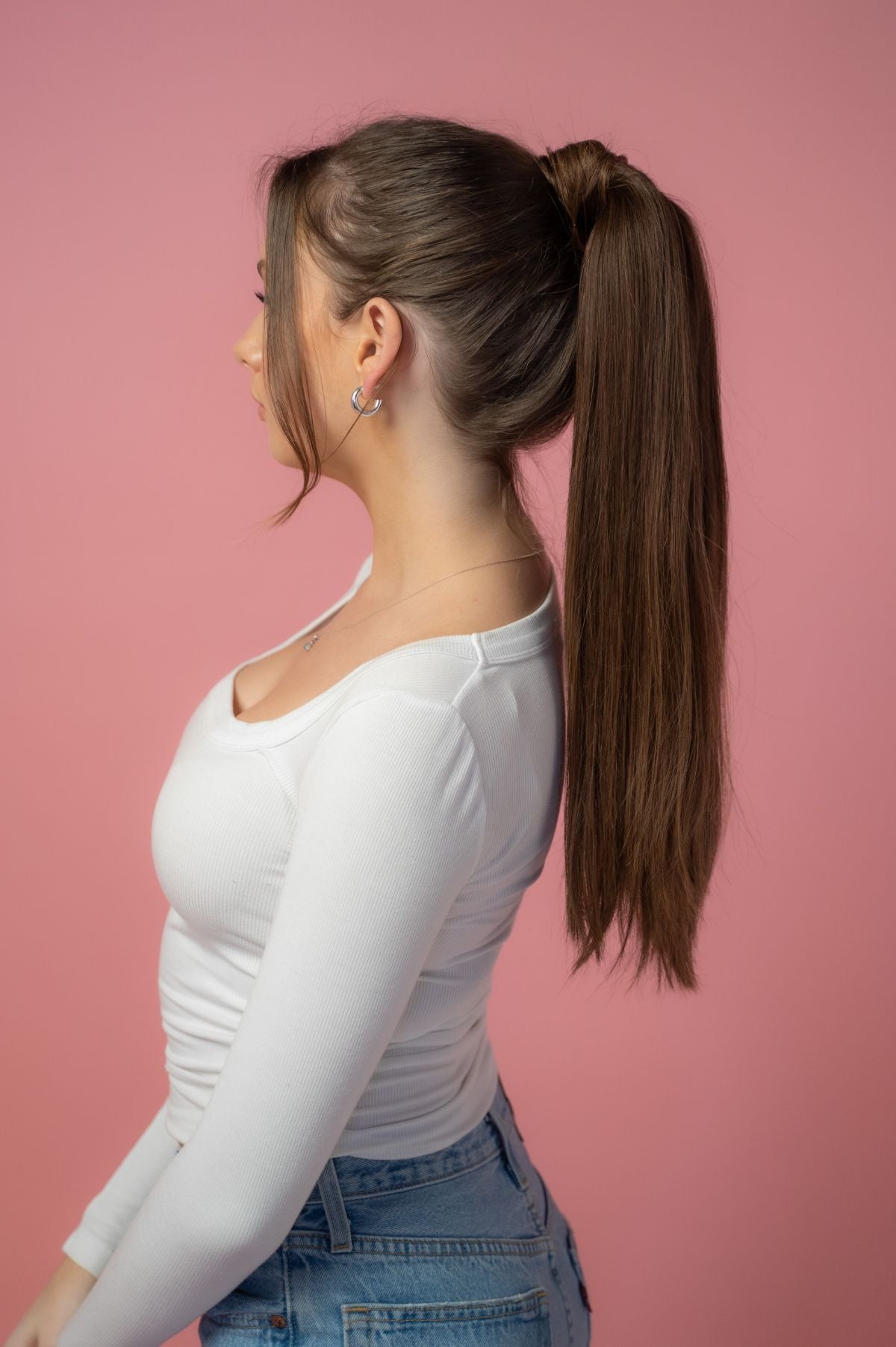 #Chocolate Brown Balayage Ponytail Extensions