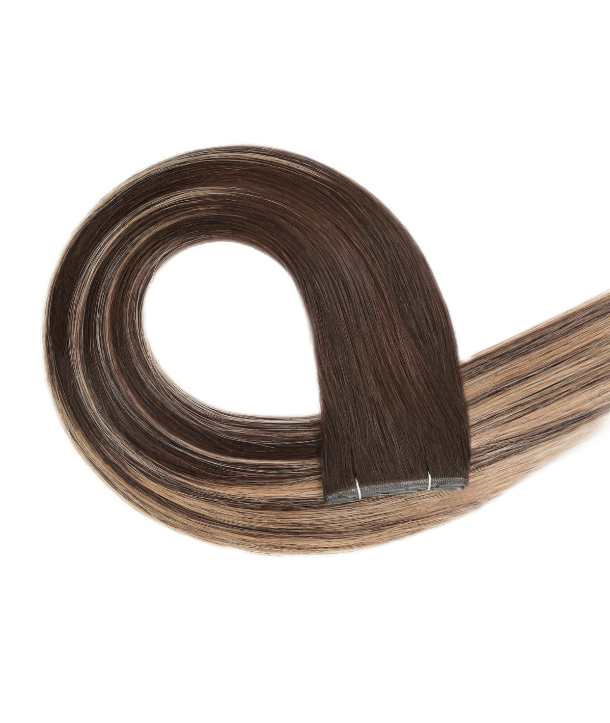 #Dark Ash Brown Balayage Butterfly Weft™ Hair Extensions