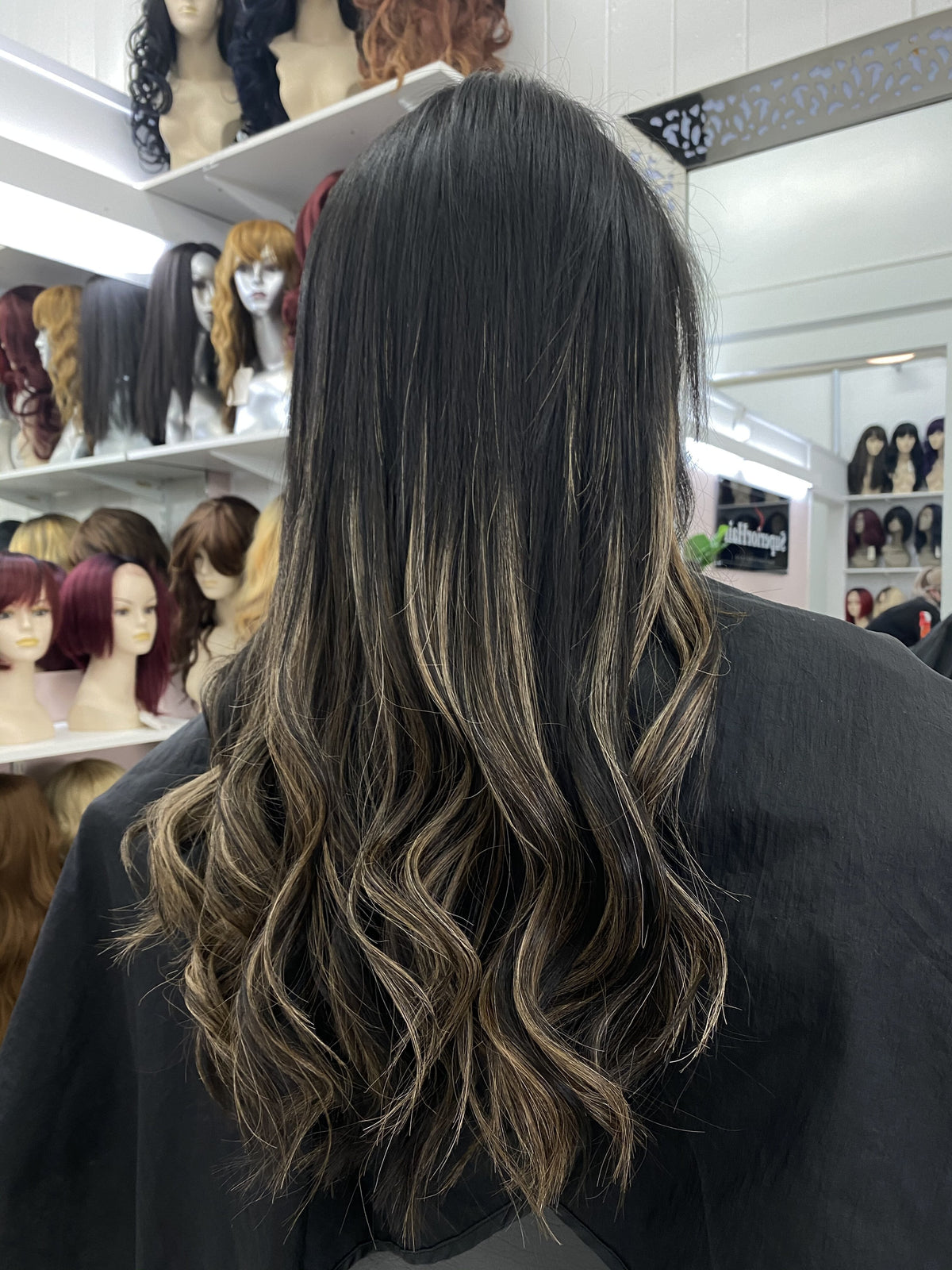 #Dark Ash Brown Balayage Ponytail Extensions