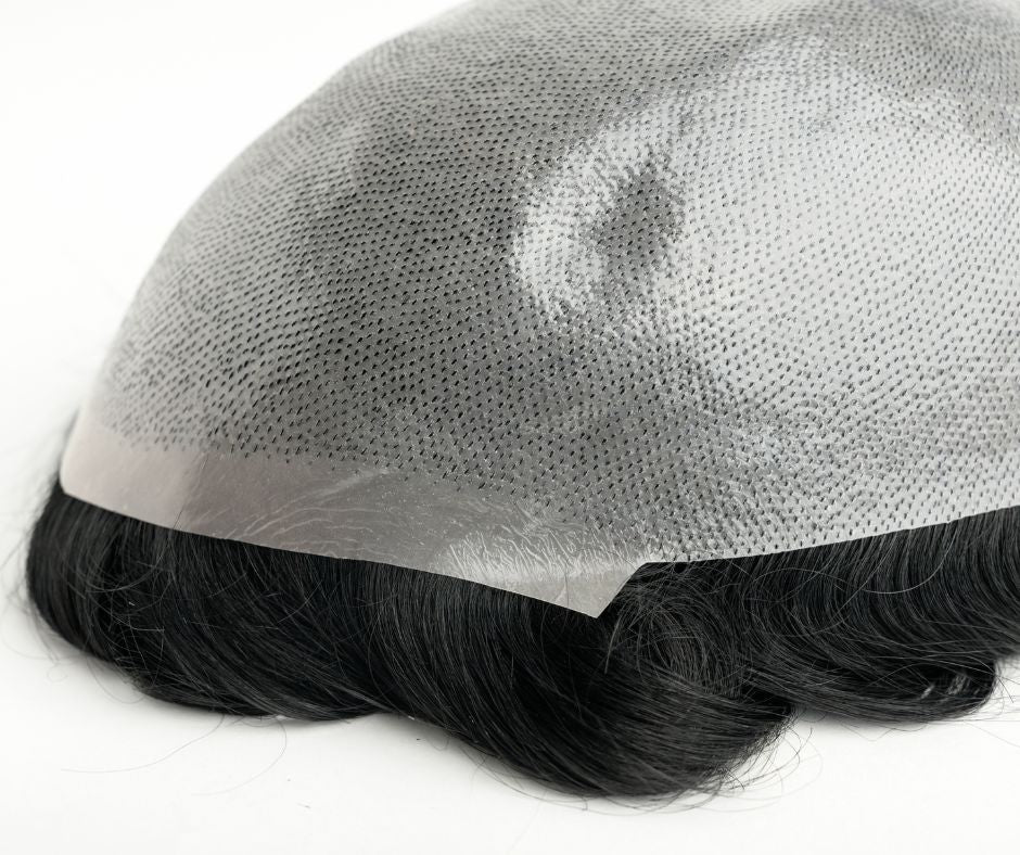 #1A Jet Black Skin Base Hair System