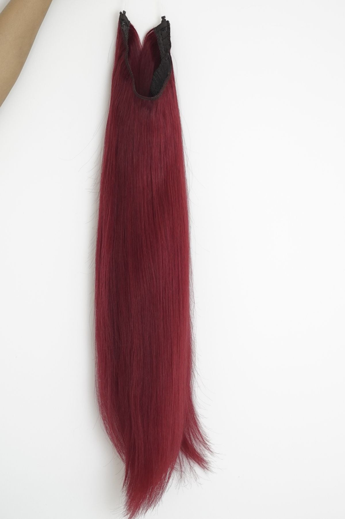 #6R Red Chestnut Brown Classic Halo Hair Extensions